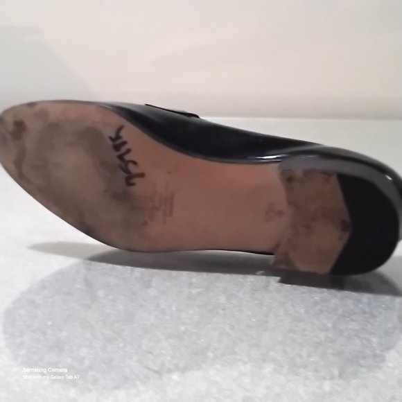 Salvatore Ferragamo Black Leather & Velvety Material Loafers 10.5 M Preowned main image 9